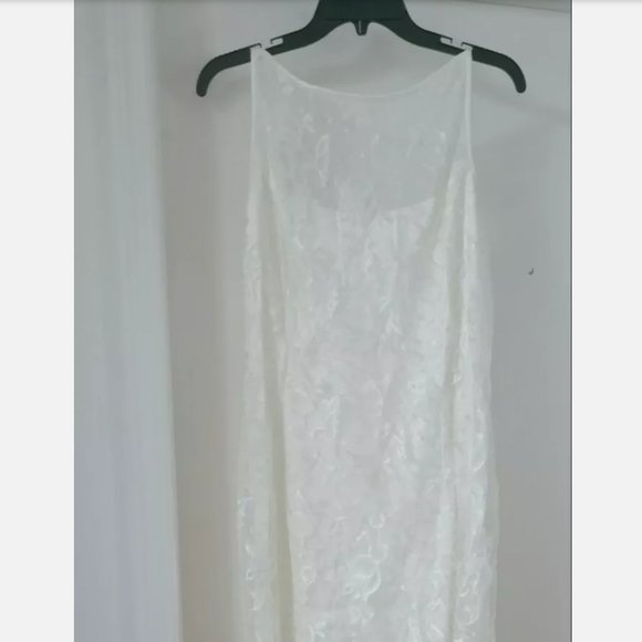 Scott McClintock  Vintage Cream Floral Lace  Long Prom Wedding Formal Dress - Picture 1 of 9